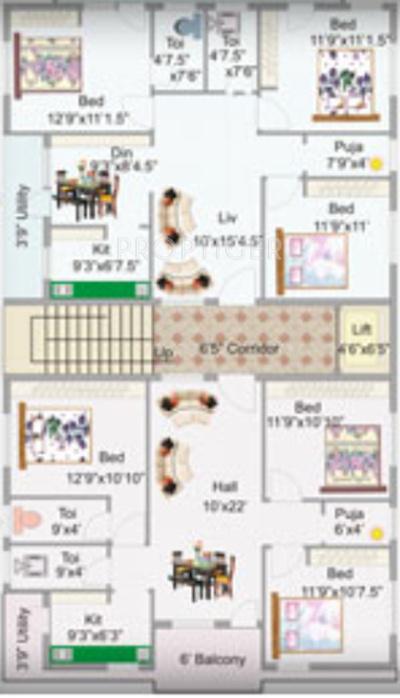 Images for Cluster Plan of KR Waltair Geethanjali