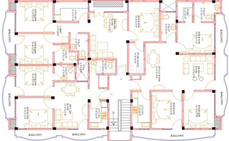 galaxy-real-estate shivalik-enclave Shivalik Enclave Cluster Plan from 1st to 2nd Floor