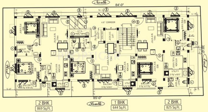 mangal-home-builders-private-limited shri-kamakshi Shri Kamakshi Cluster Plan from 1st to 2nd Floor