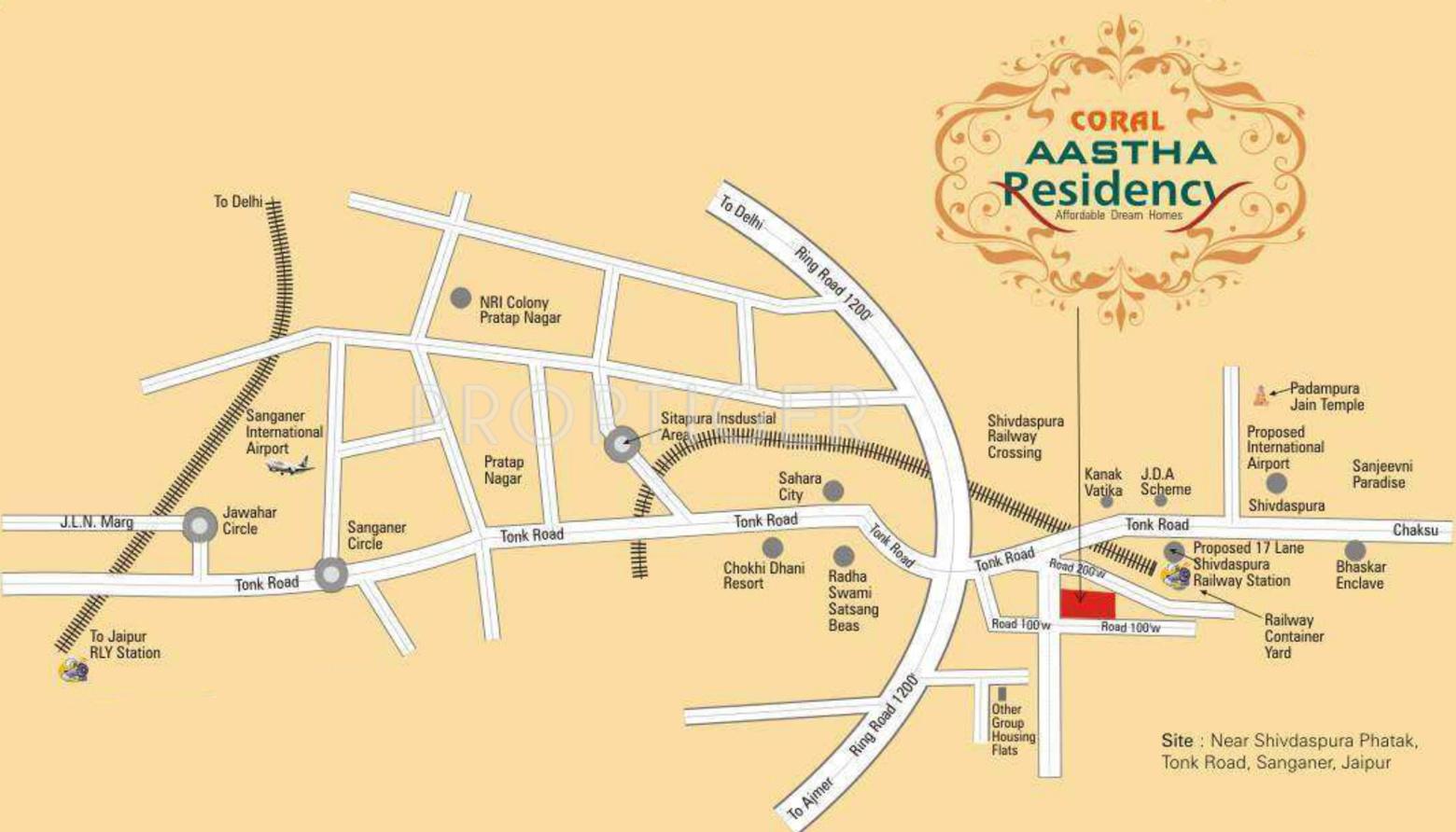 residency Images for Location Plan of Aastha Residency