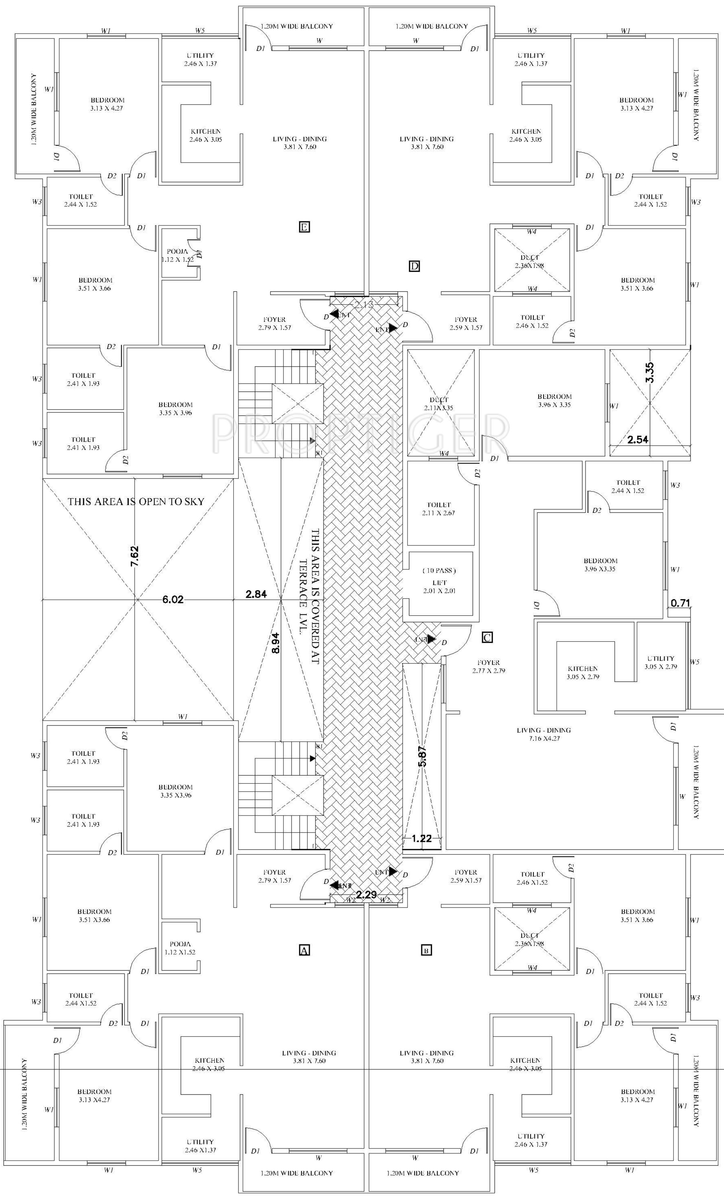 foundations sudharshana Sudharshana Cluster Plan for 1st Floor
