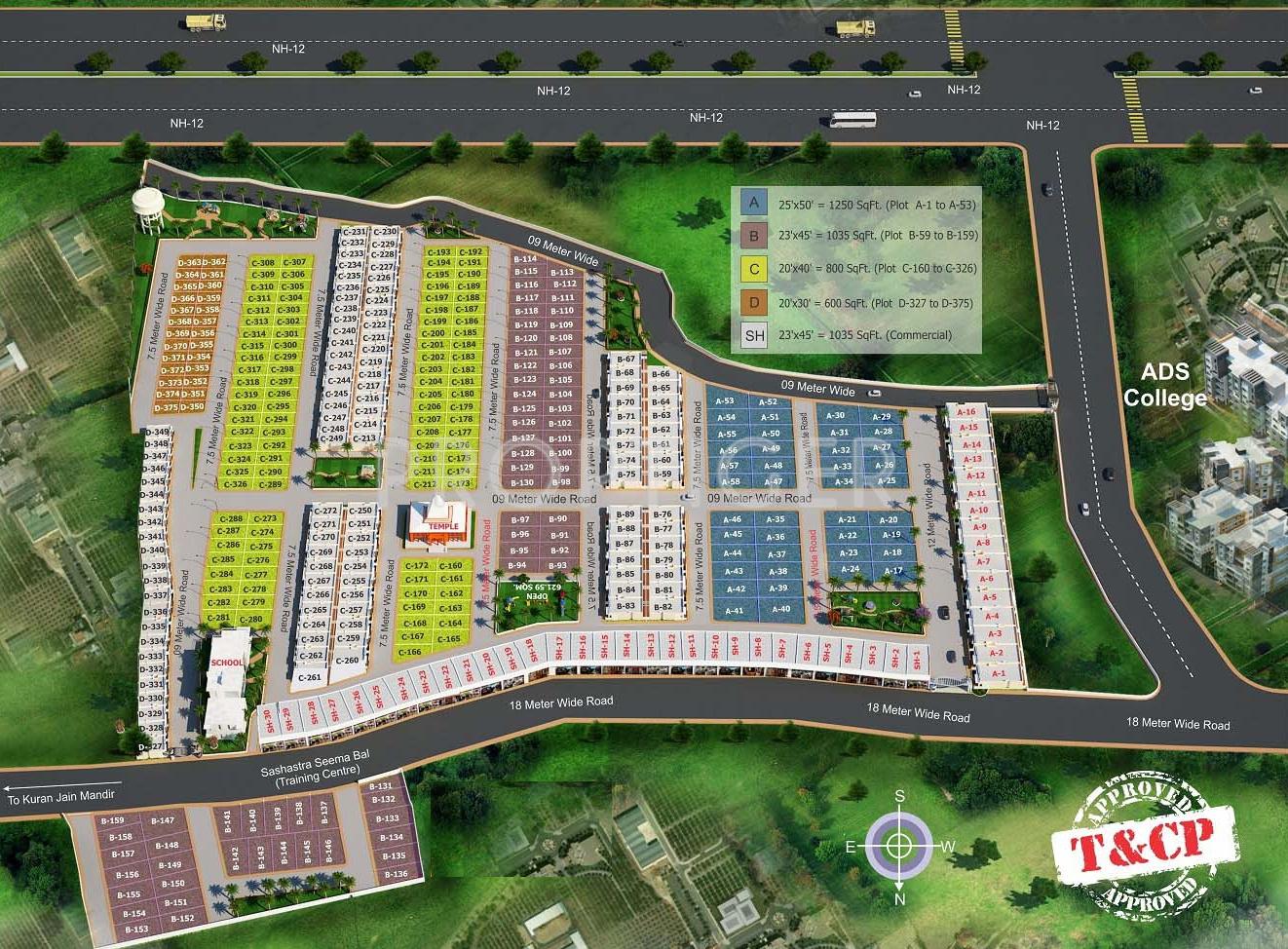 shantinath-builders-and-developers shanti-enclave-plots Site Plan