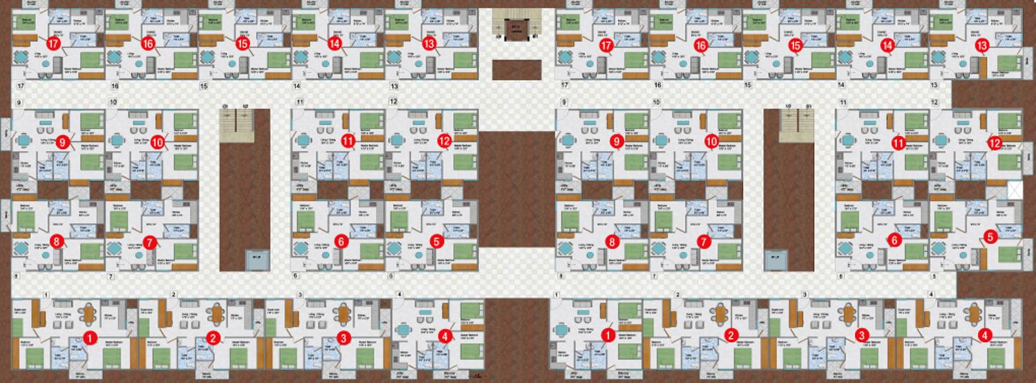 i1-properties surya-enclave Surya Enclave Cluster Plan from 1st to 4th Floor