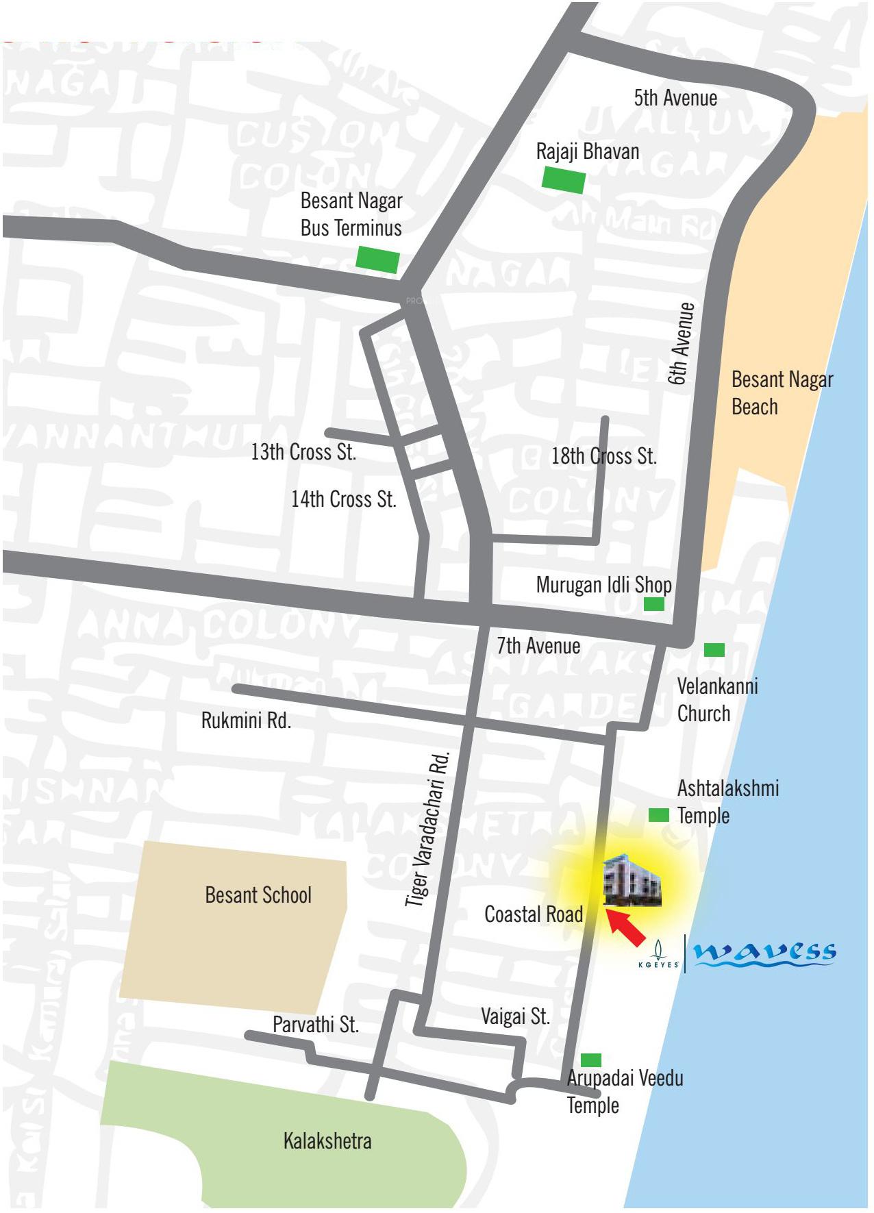 coastal-road Images for Location Plan of Kgeyes Residency Coastal Road