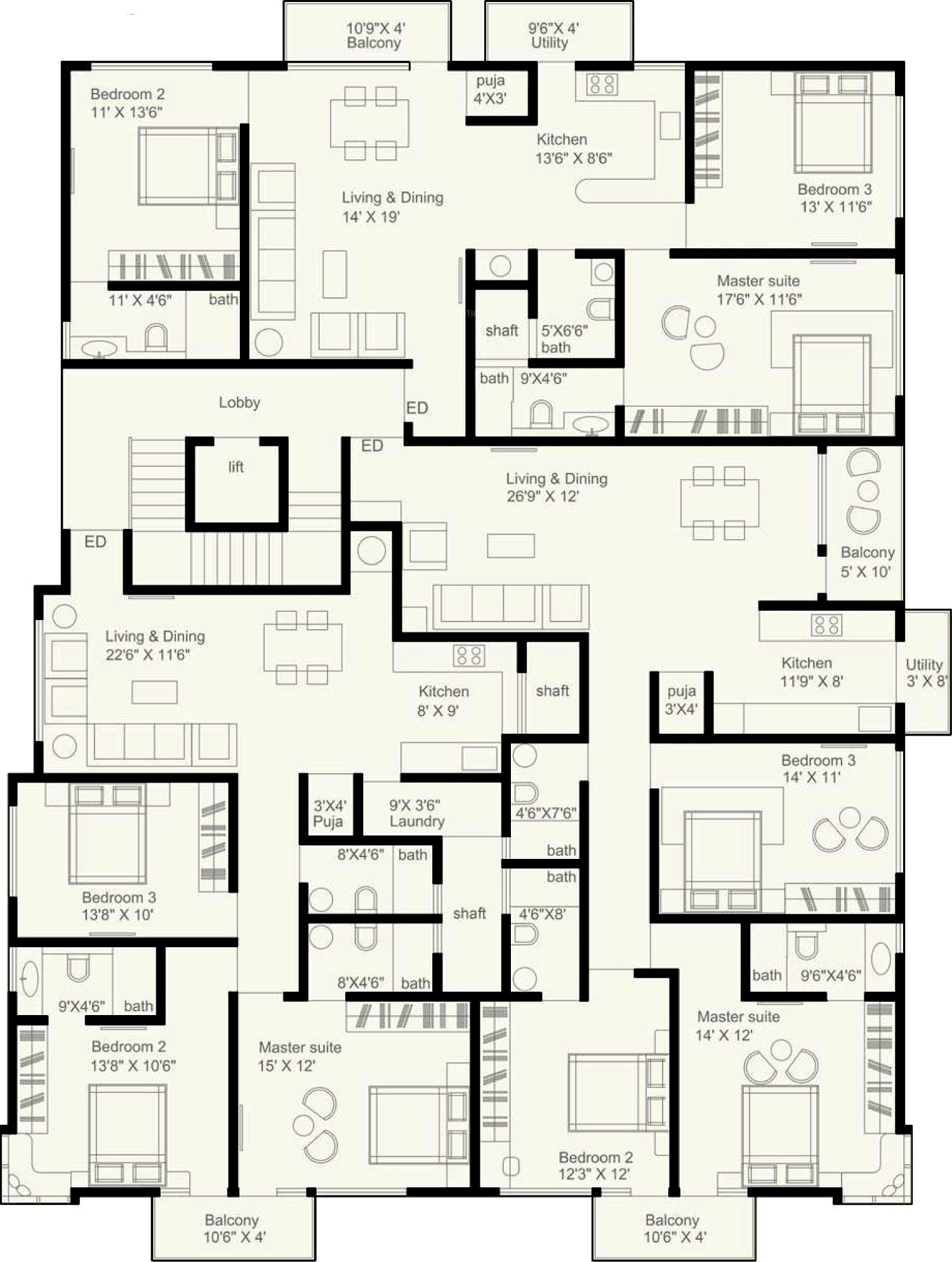 Images for Cluster Plan of Vaibhav Grand Palace