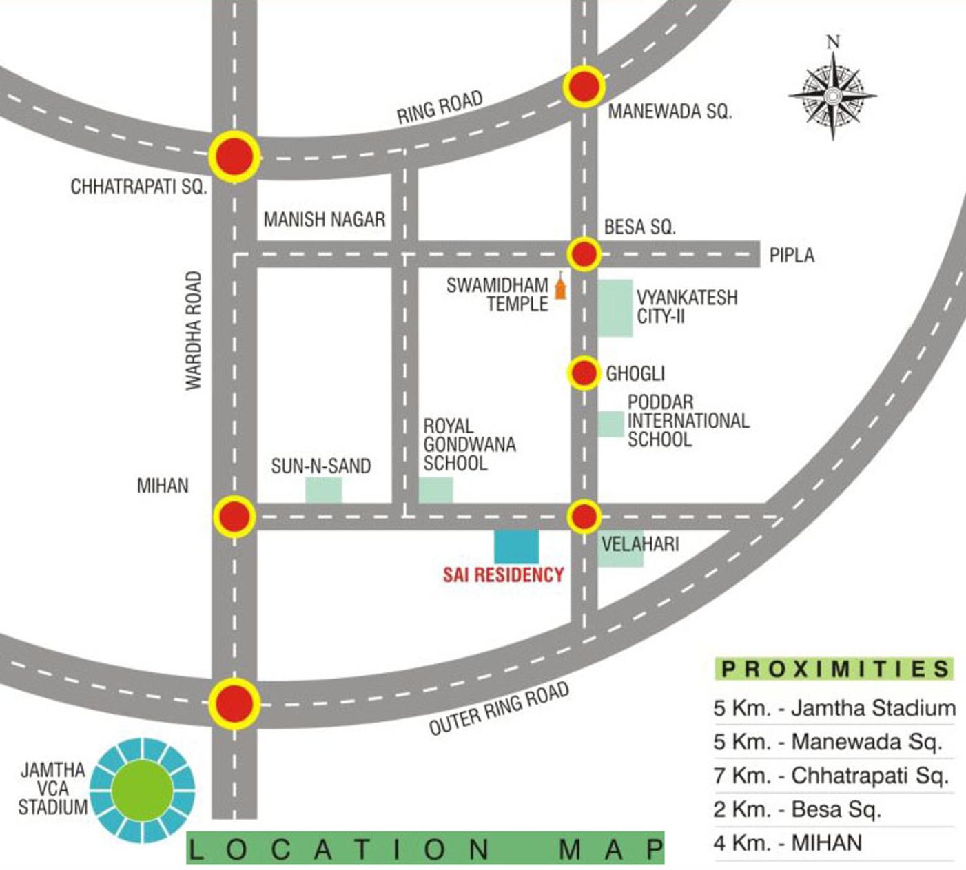 sai-residency-villas Location Plan