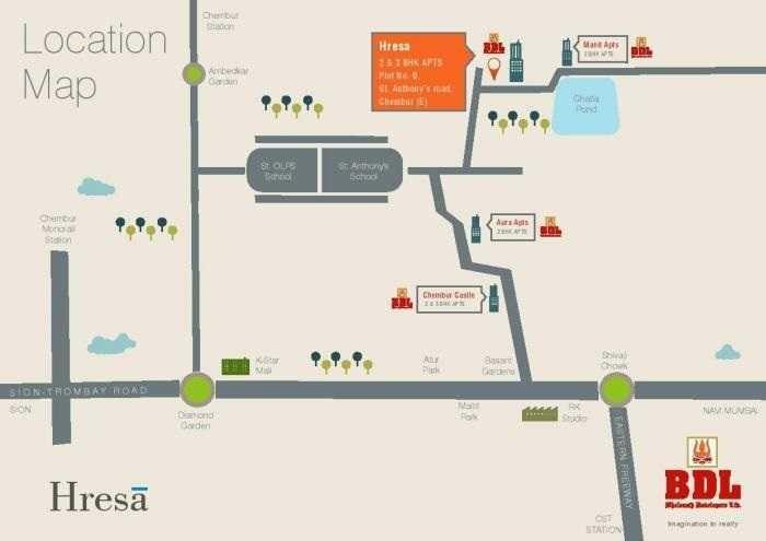hresa-sainagar-apartment-pvt-ltd Location Plan