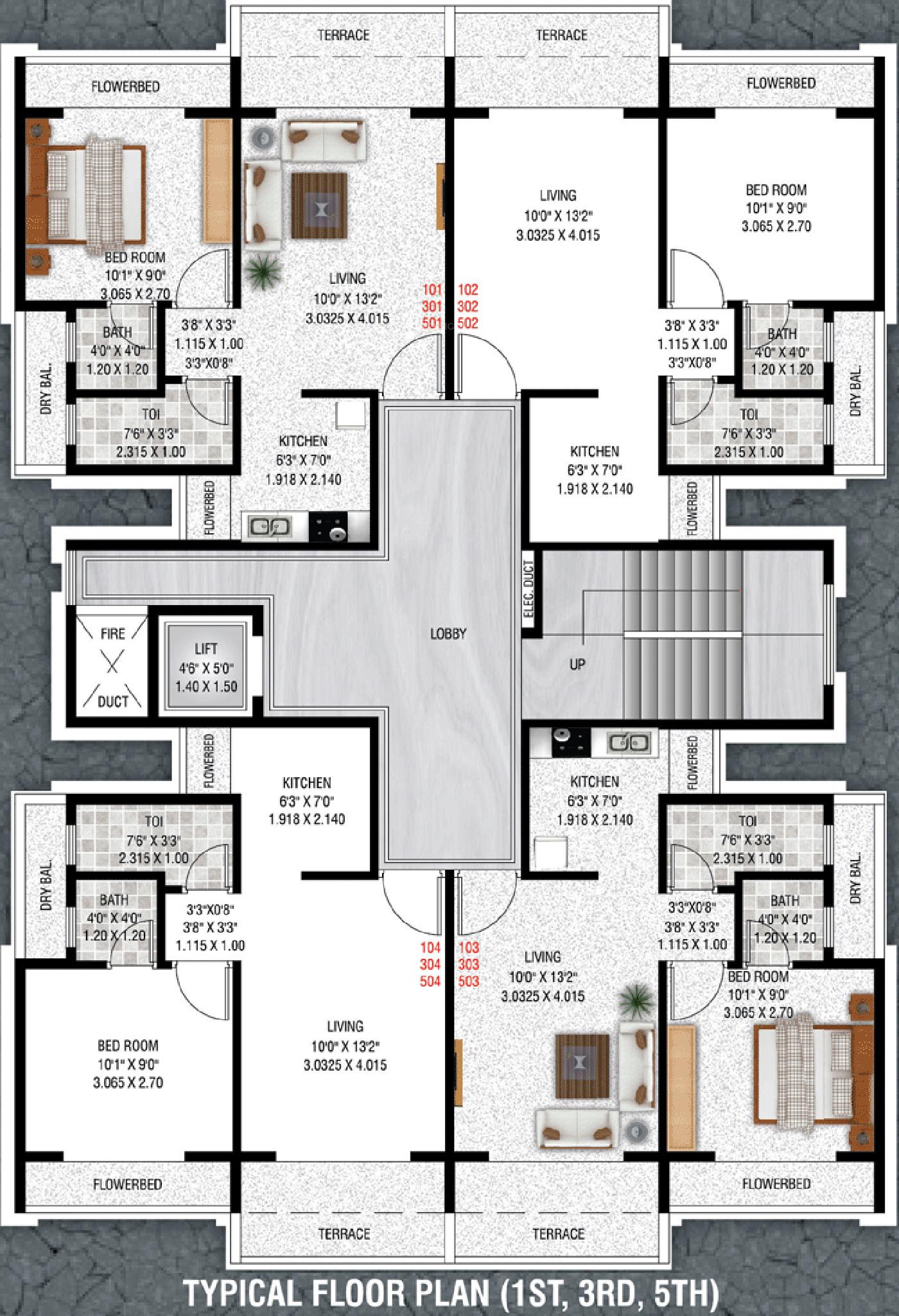 castel-arcade Castel Arcade Cluster Plan for 1st, 3rd and 5th Floor